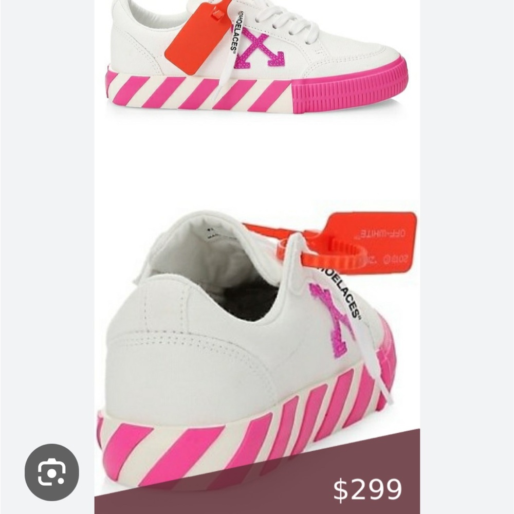 Off-White Sneakers in Pink and White - Picture 3 of 10